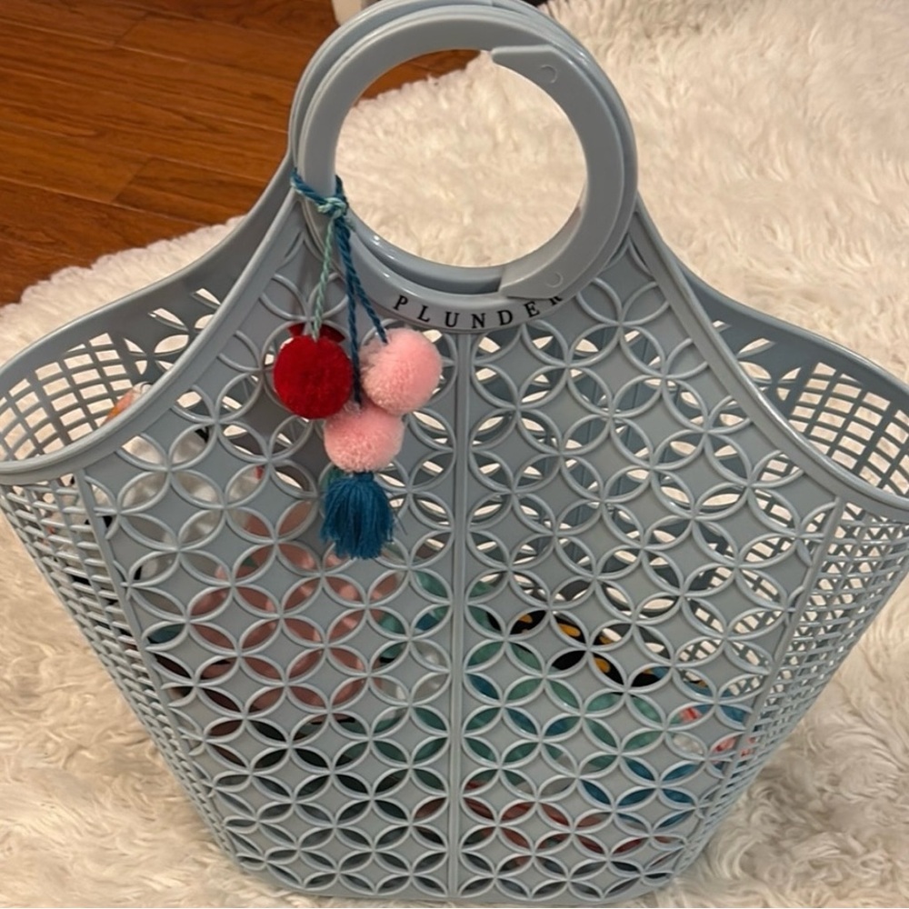 Plunder Blue Geometric Tote Bag never used